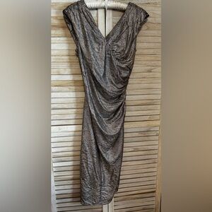 Elegant Metallic Pewter Dress